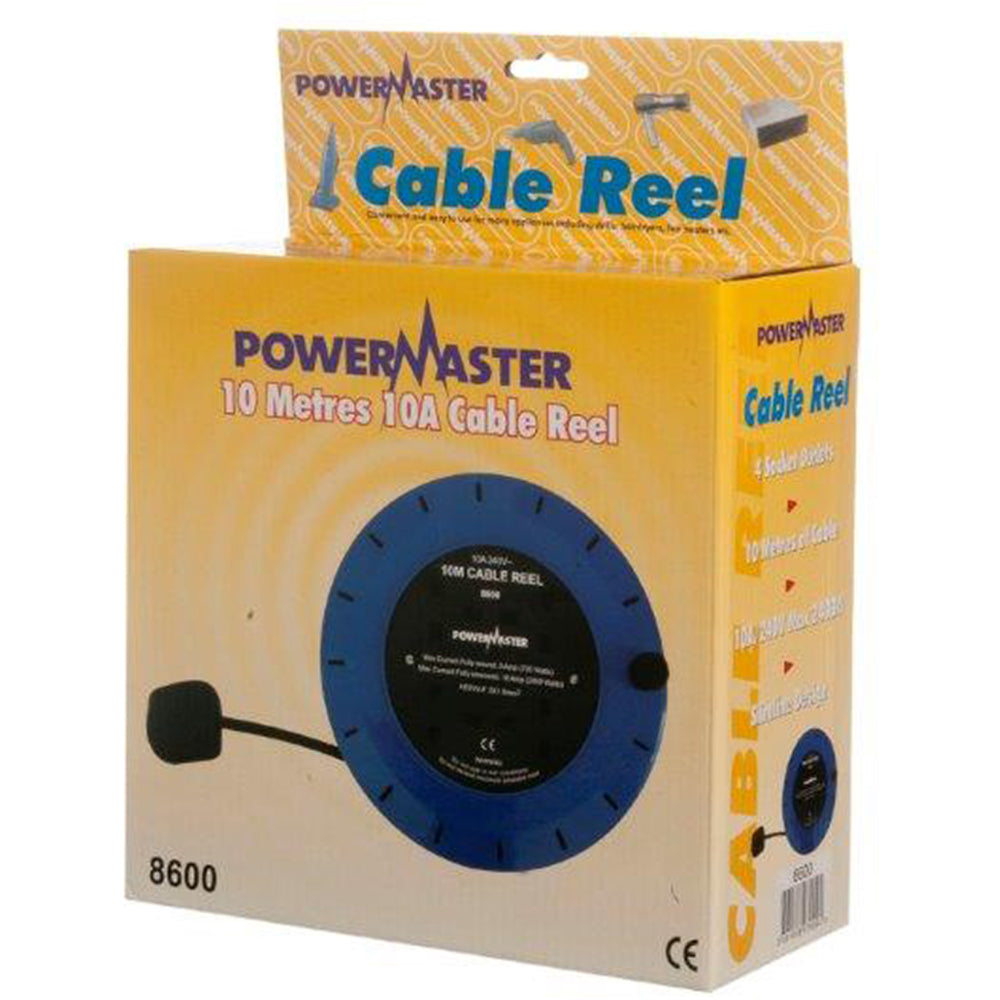 10 Amp 4 Gang Cable Reel Cassette - 10m