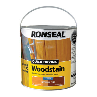 Ronseal Quick Drying Woodstain Natural Pine Satin 2.5L