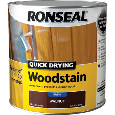 Ronseal Quick Drying Woodstain Walnut Satin 2.5L