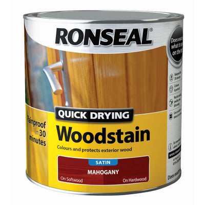 Ronseal Quick Drying Woodstain Mahogany Satin 2.5L