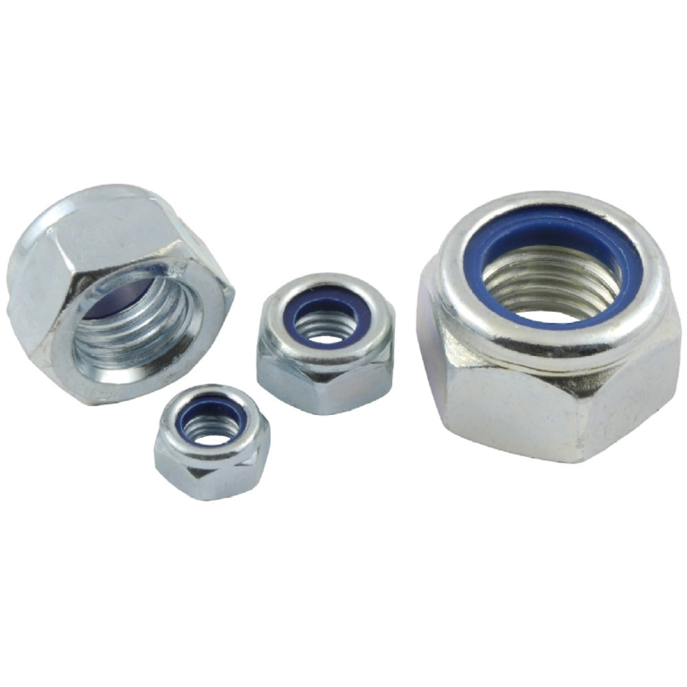 Tucks - M12 Hex Nylon Insert Nut inTin Zinc Plated DIN985 (Box100)