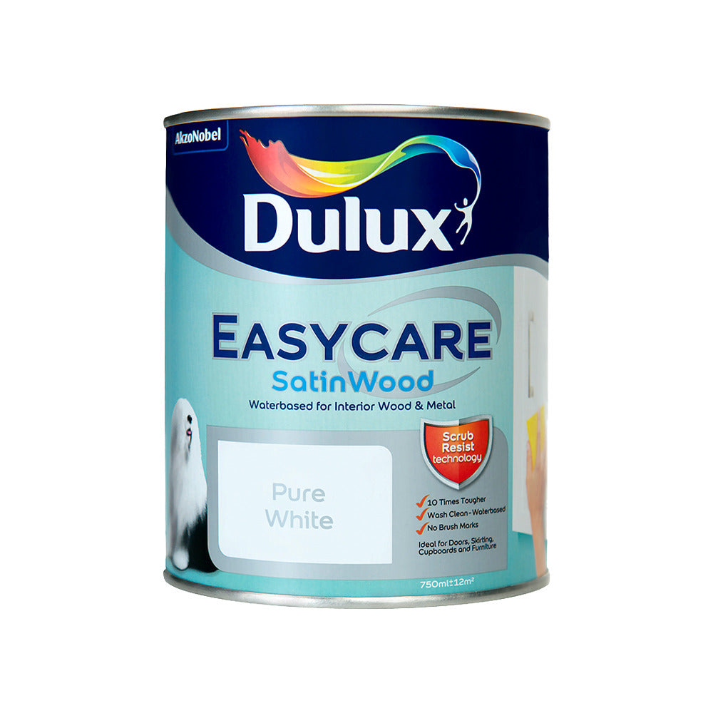 Dulux Easycare Satinwood Pure White 750ml