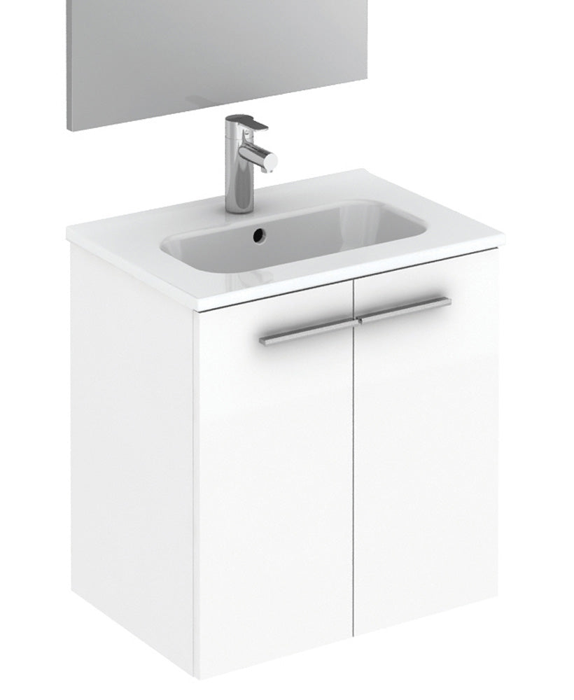 Paris 50cm Gloss White Wall Hung 2 Door