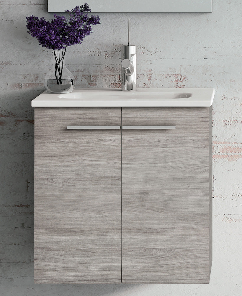 Paris 50cm Sandy Grey Wall Hung 2 Door V