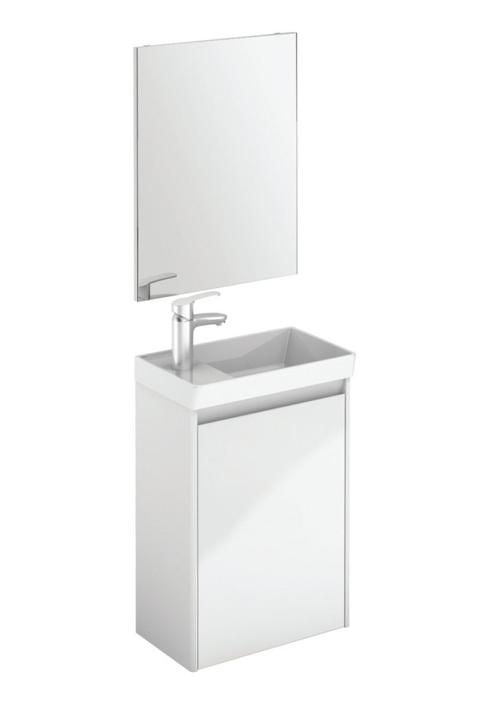 Dijon Cloakroom Gloss White 45cm Wall Hu