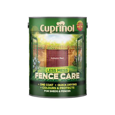 Cuprinol Less Mess Fence Care Autumn Red 5L