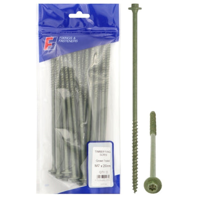 ForgeFix Prepack Timber Fixing Screw 7.0x100mm (Bag20)