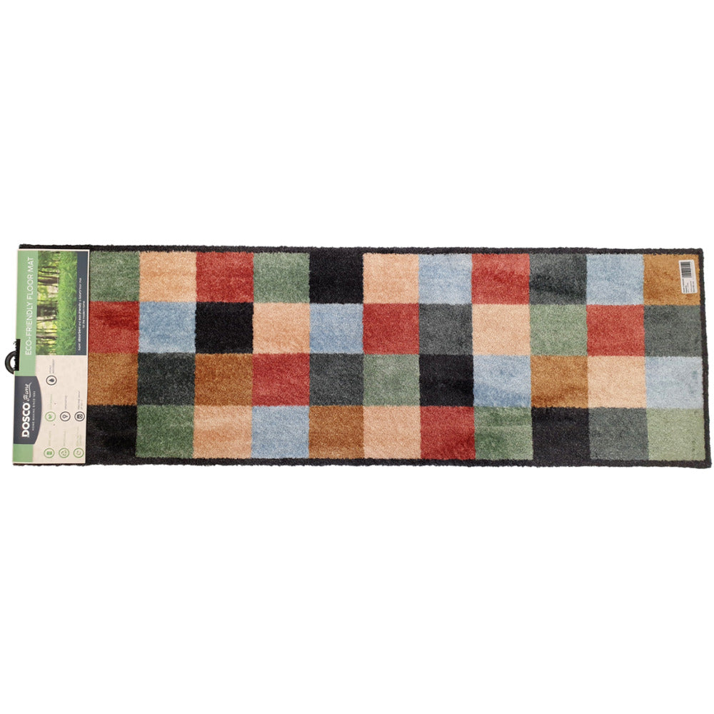 Dosco - Eco Friendly Mat Runner \Coloured Squares\ 50cm x 150cm