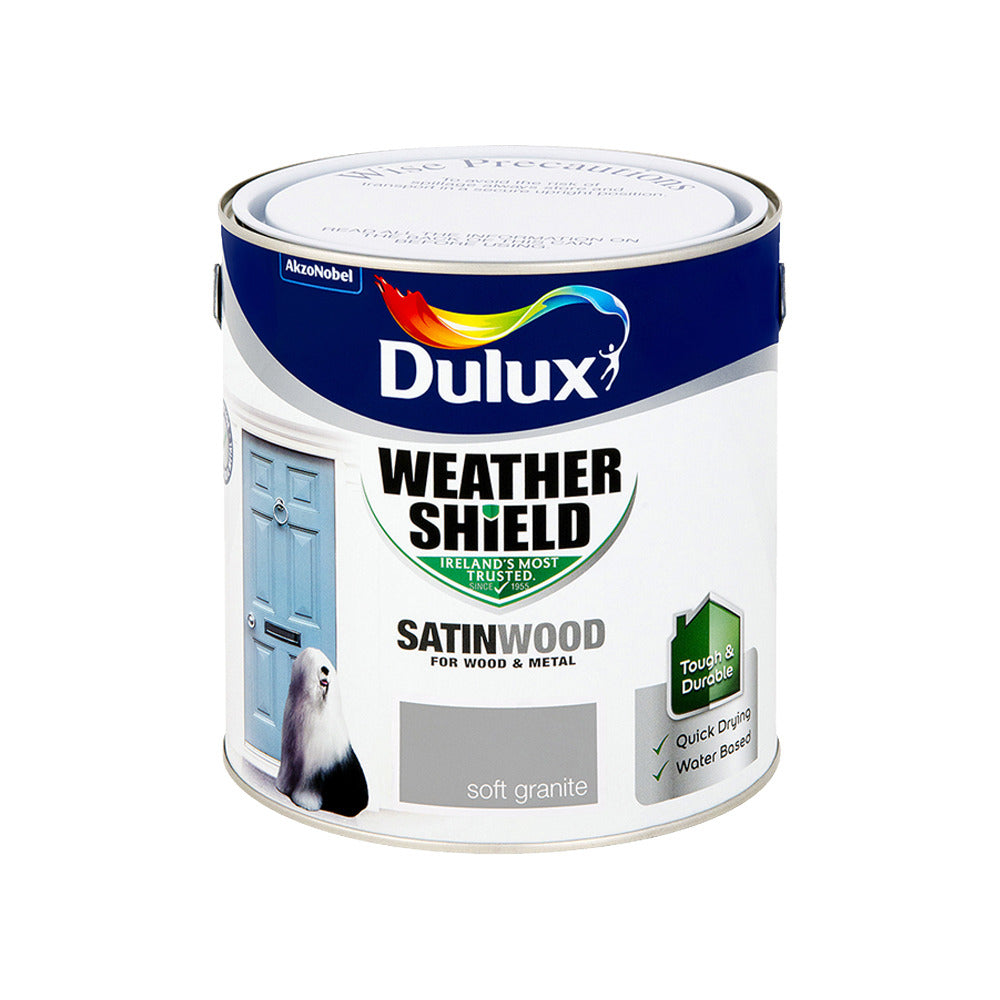 Dulux Weathershield Exterior satin Soft Granite 2.5L