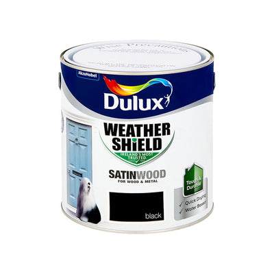 Dulux Weathershield Exterior satin Black 2.5L