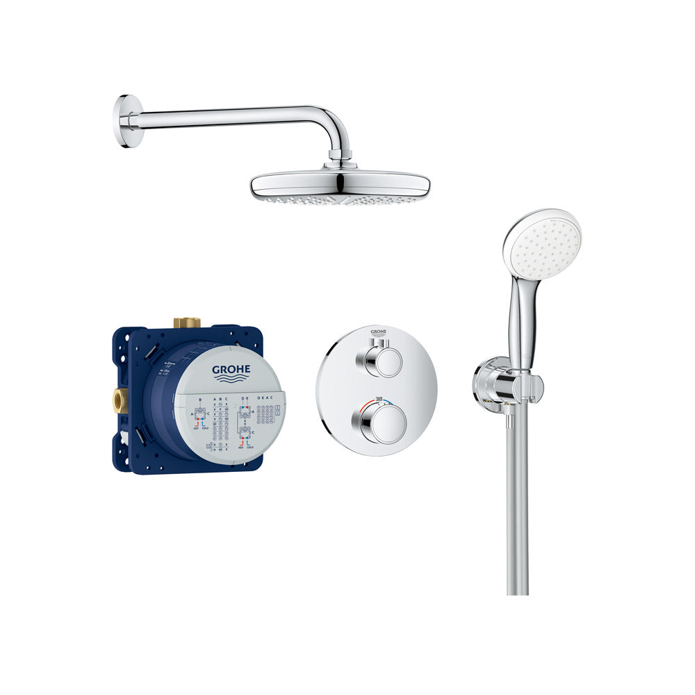 Grohtherm Perfect shower set with Tempesta 210