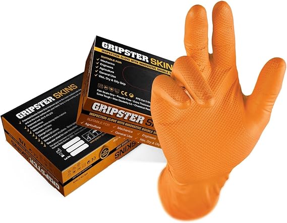GRIPSTER GLOVE ORANGE LARGE (50)