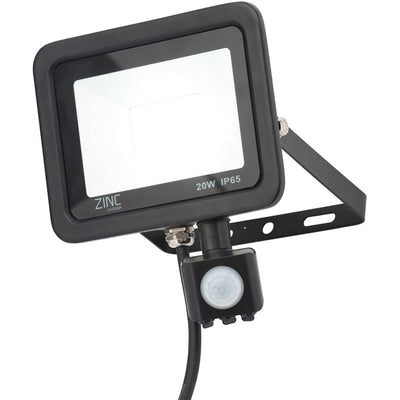 Zinc Rye Slimline LED IP65 Floodlight with PIR - 20w