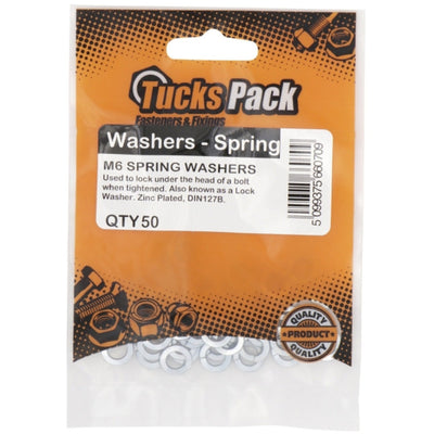 Tucks - M12 Heavy Pattern Spring Washer Zinc Plated DIN127B (Box100)