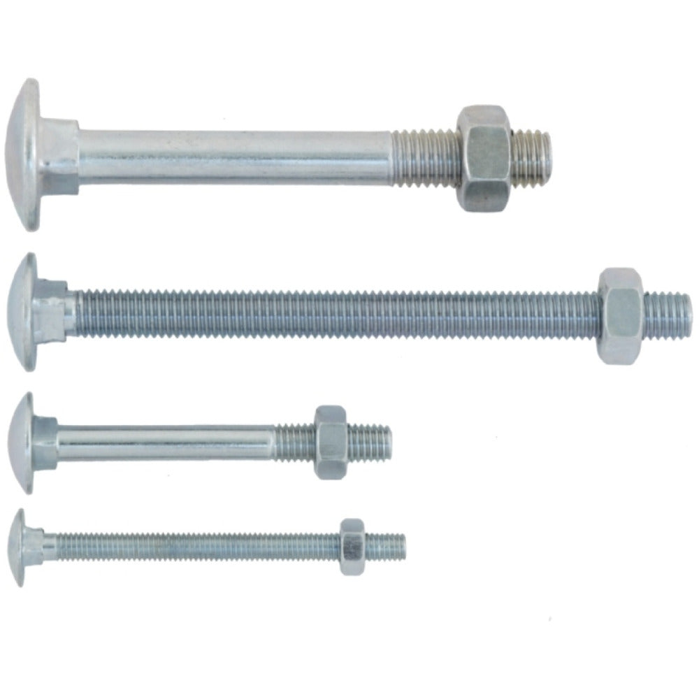 Tucks - CSH Bolt & Nut Zinc Plated DIN603 M12x200mm (Box10)