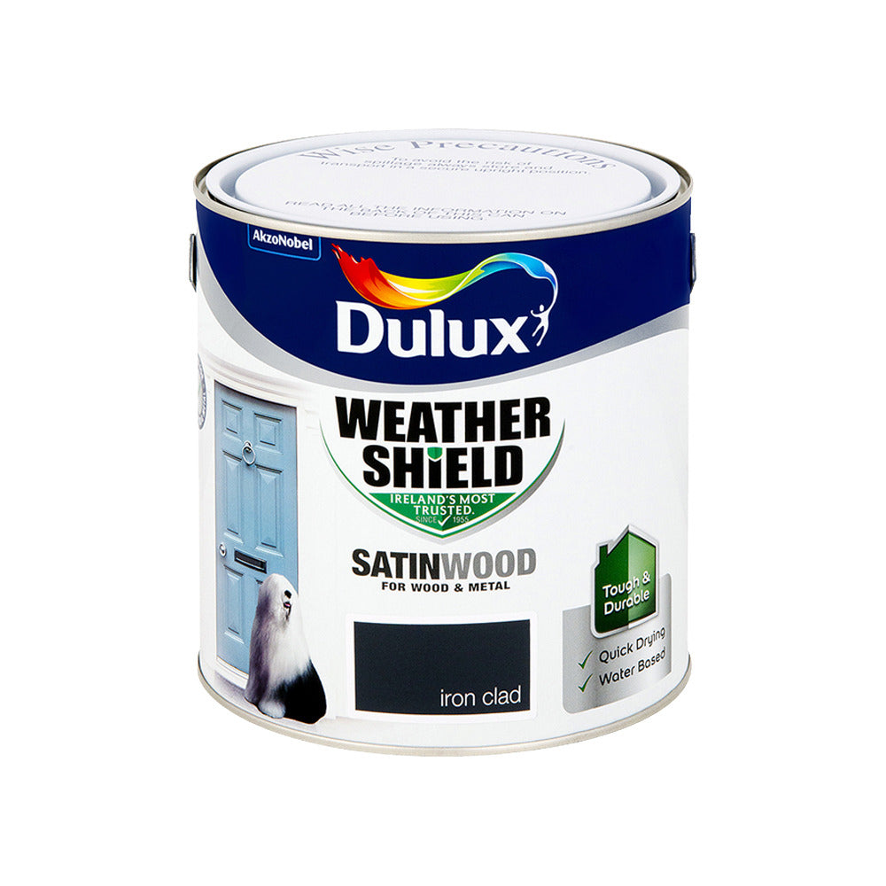 Dulux Weathershield Exterior satin Iron Clad 2.5L