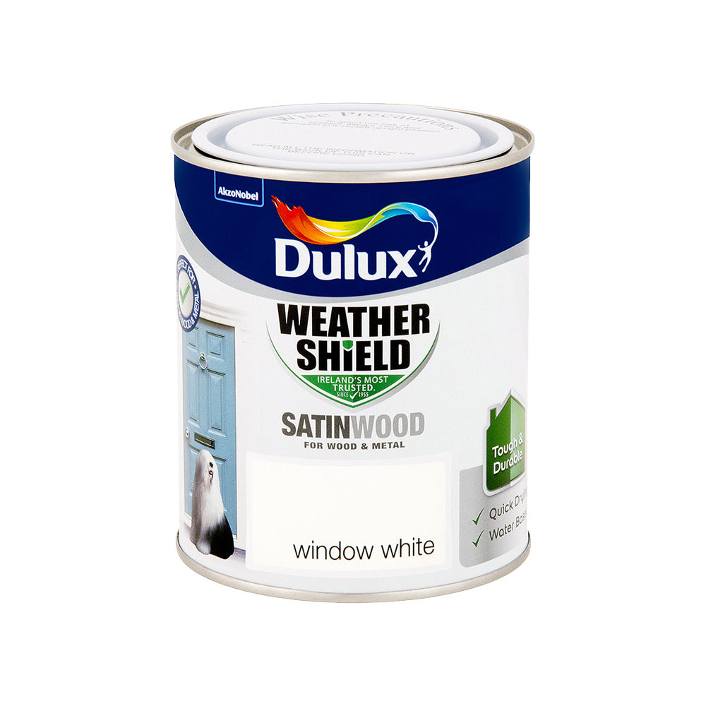 Dulux Weathershield Exterior satin Window White 750ml