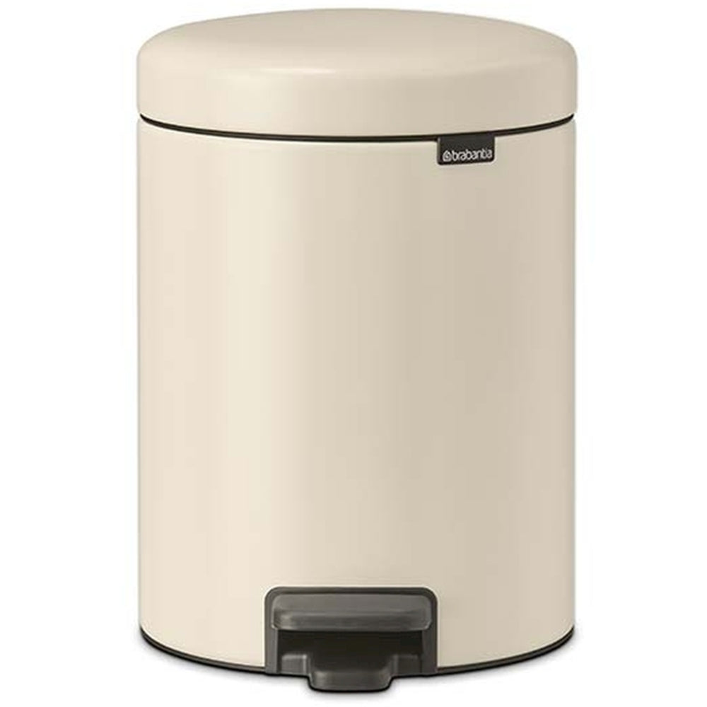 Brabantia - NewIcon Pedal Bin 5L, Plastic Bucket - Soft Beige