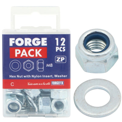 ForgePack Nyloc Nut & Washer M20 (Pack2)