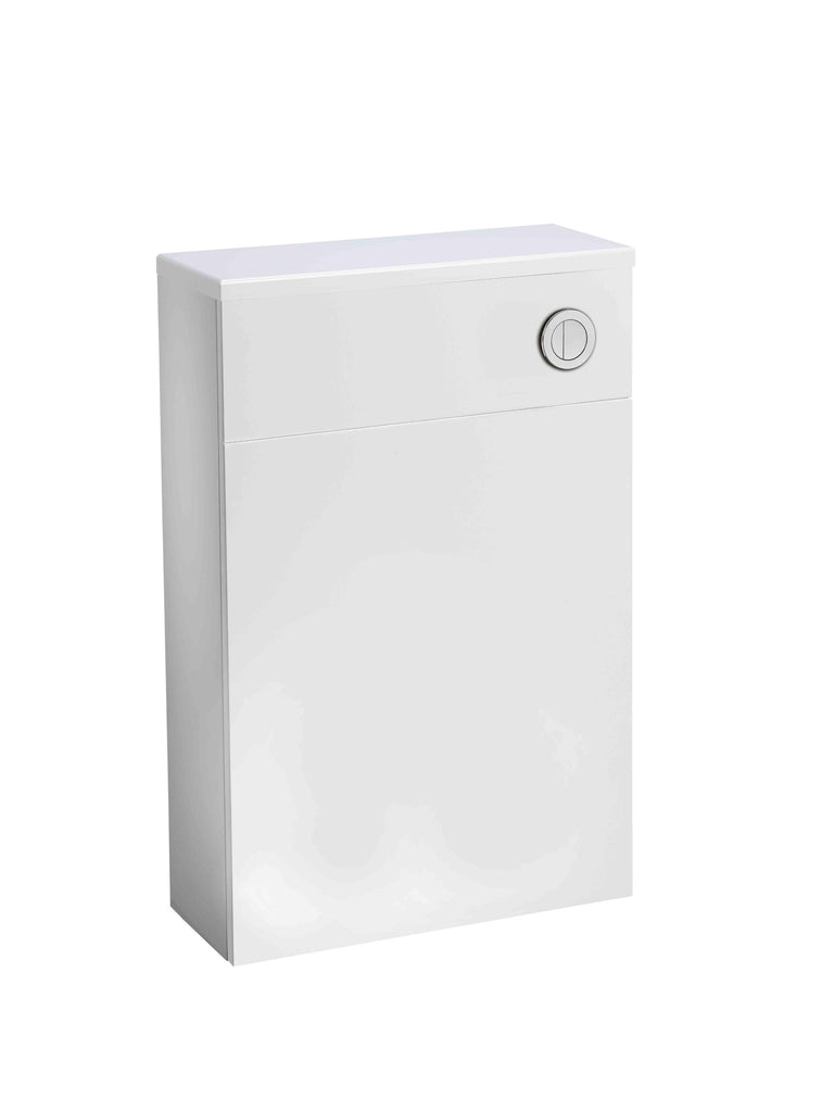 560mm Flat Fronted Back to Wall Unit - White