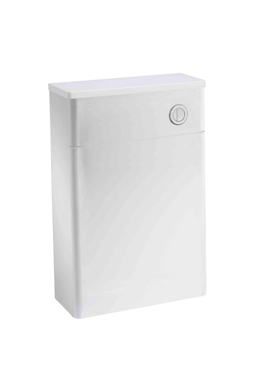 560mm Curve Fronted Back to Wall Unit - White