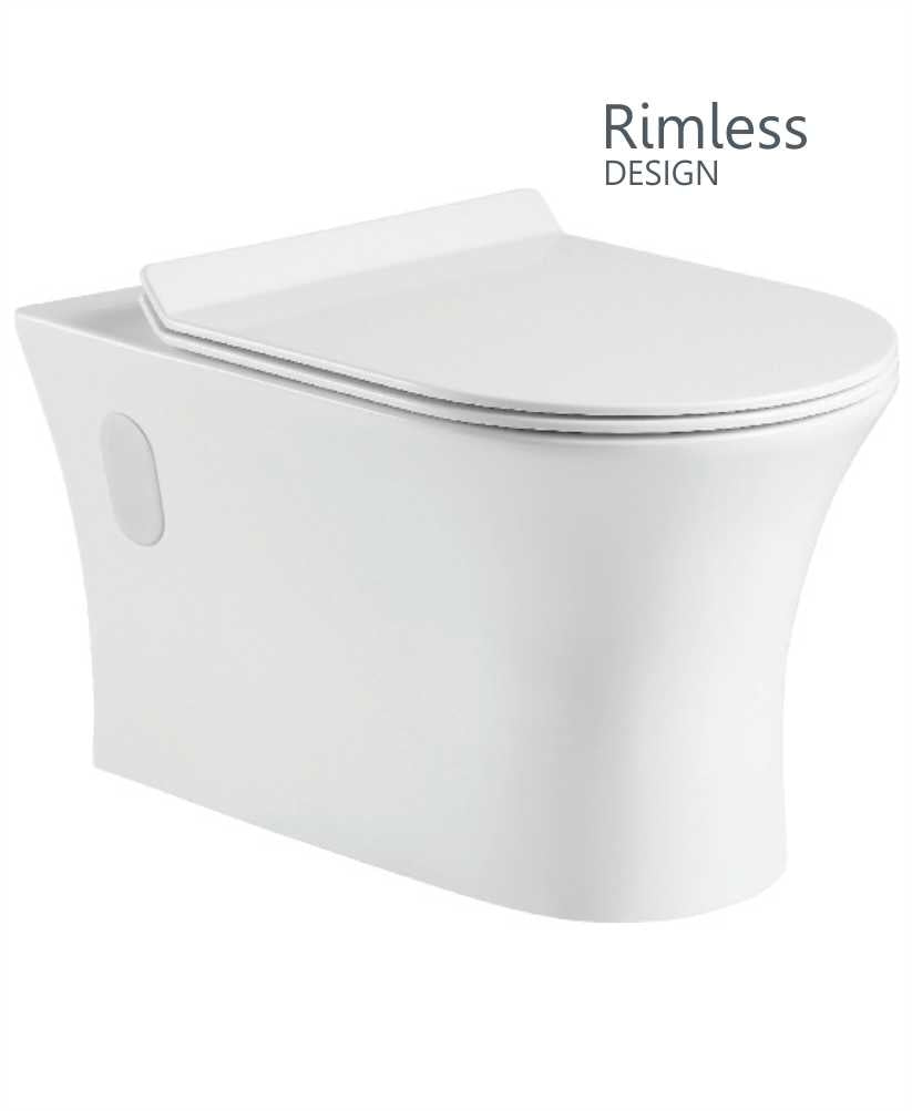 Amanda Rimless Wall Hung WC-Slim Soft Cl