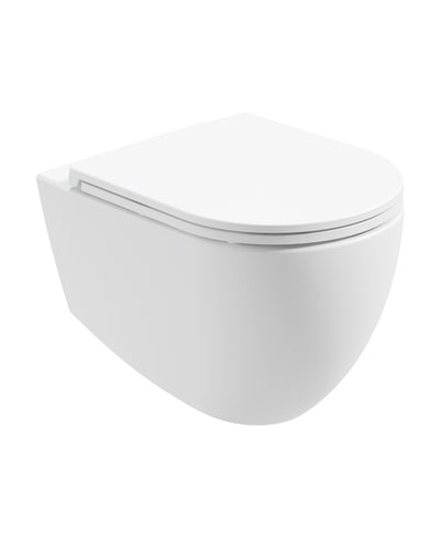 Avanti Wall Hung Rimless WC & Seat - Sat