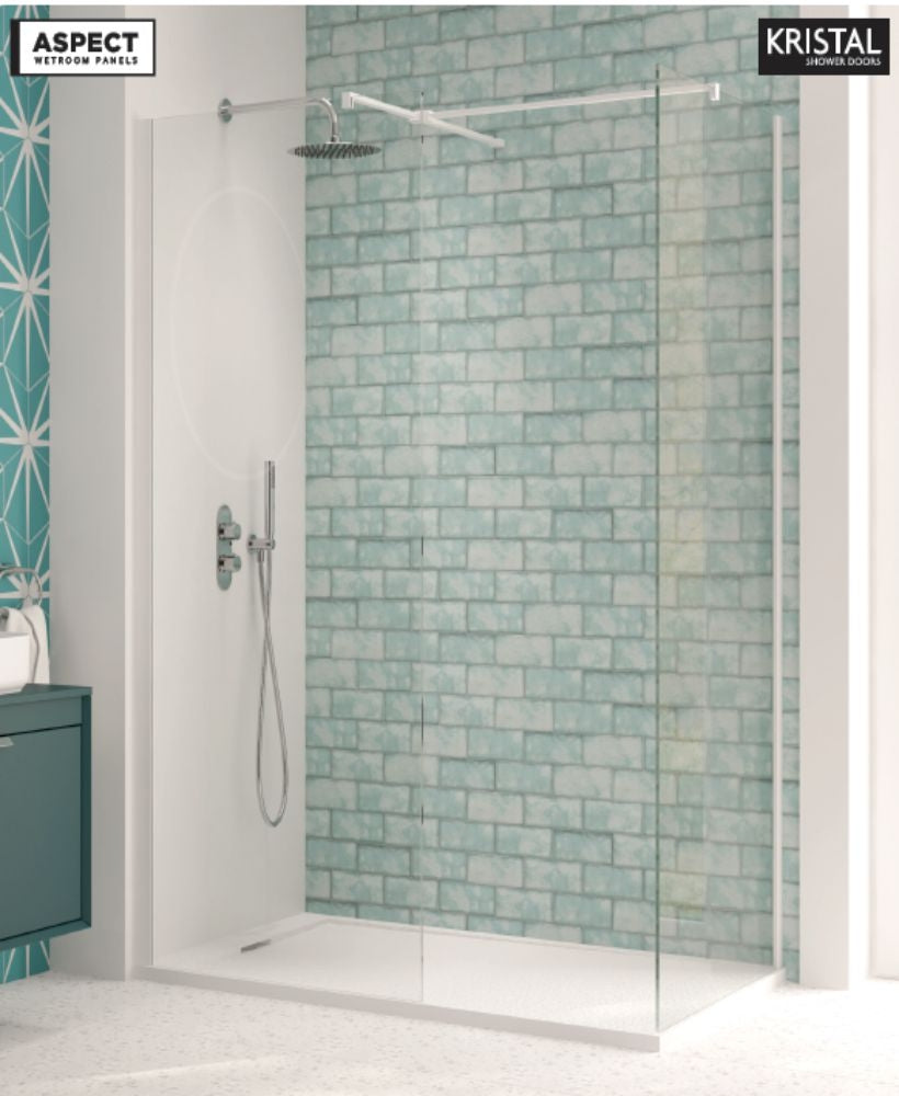 Aspect 700mm Wetroom Panel - Matt White