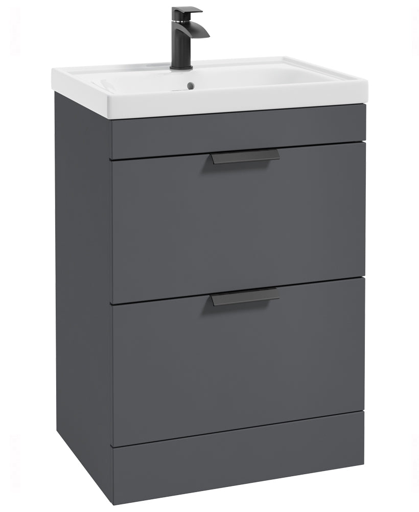 Stockholm Midnight Grey Matt 60cm 2 Draw