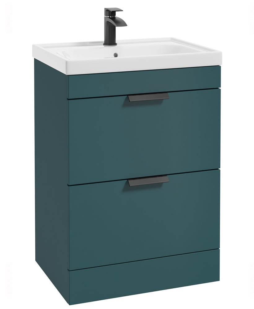 Stockholm Ocean Blue Matt 60cm 2 Drawer