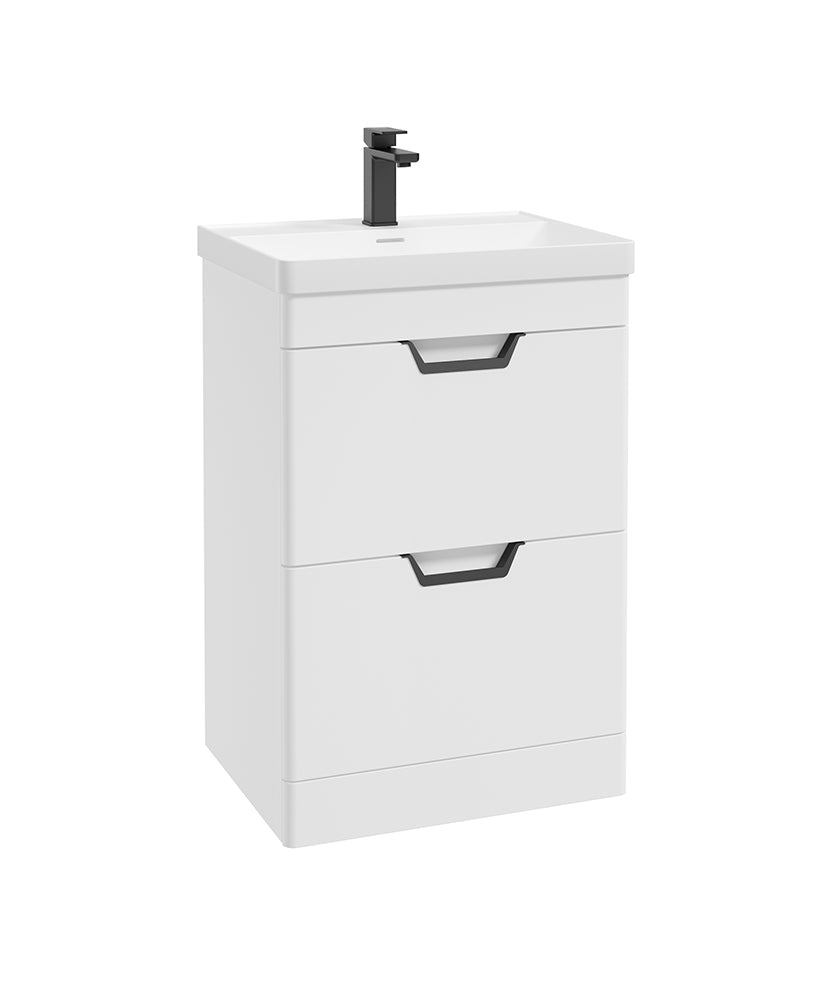 Freya 60cm 2 Drawer Floorstanding Vanity