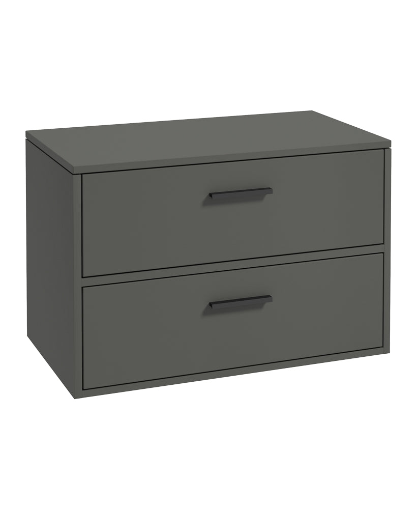 Finland 80cm Unit with Countertop Black