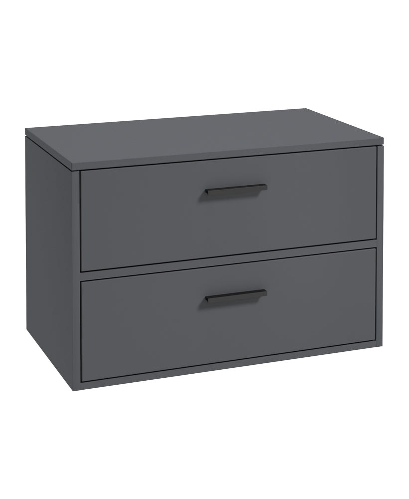 Finland 80cm Unit with Countertop Black