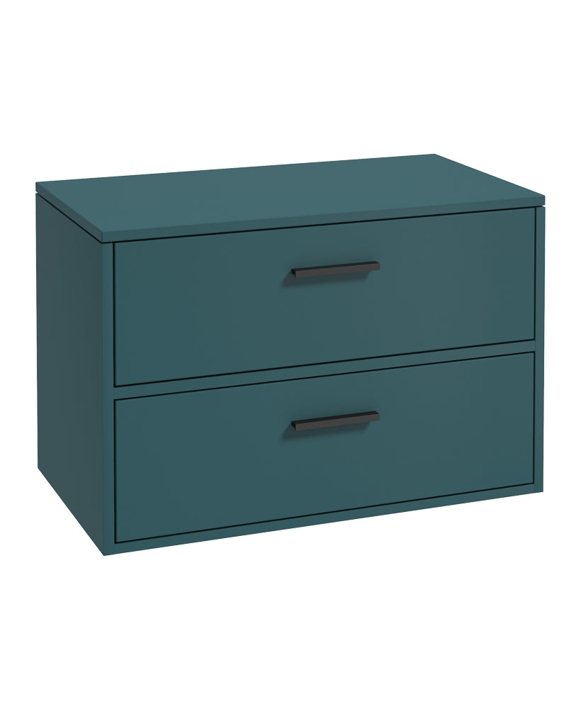 Finland 80cm Unit with Countertop Black