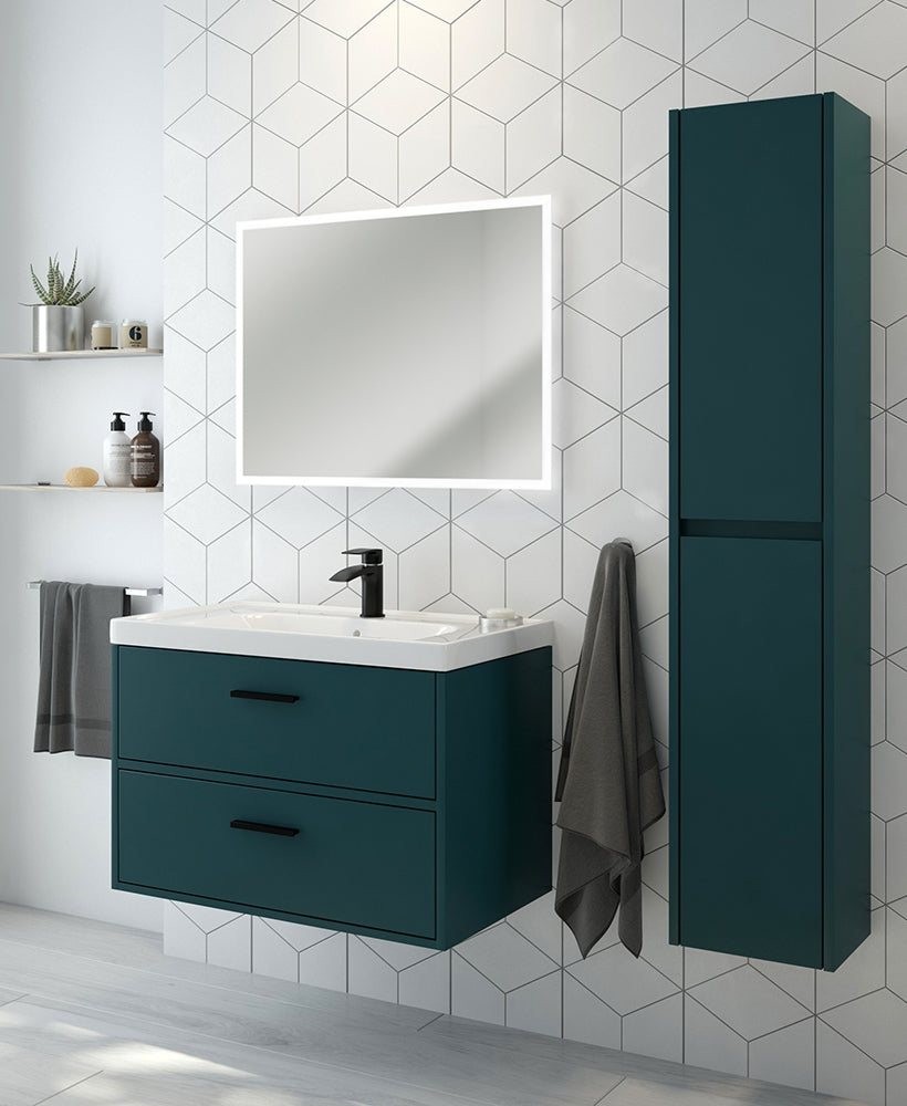 Finland Ocean Blue Matt 80cm Wall Hung V
