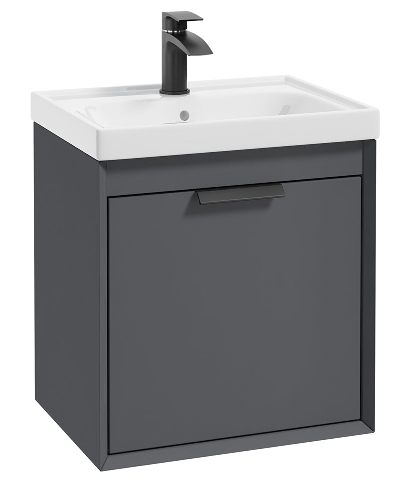Fjord Midnight Grey Matt 50cm Wall Hung