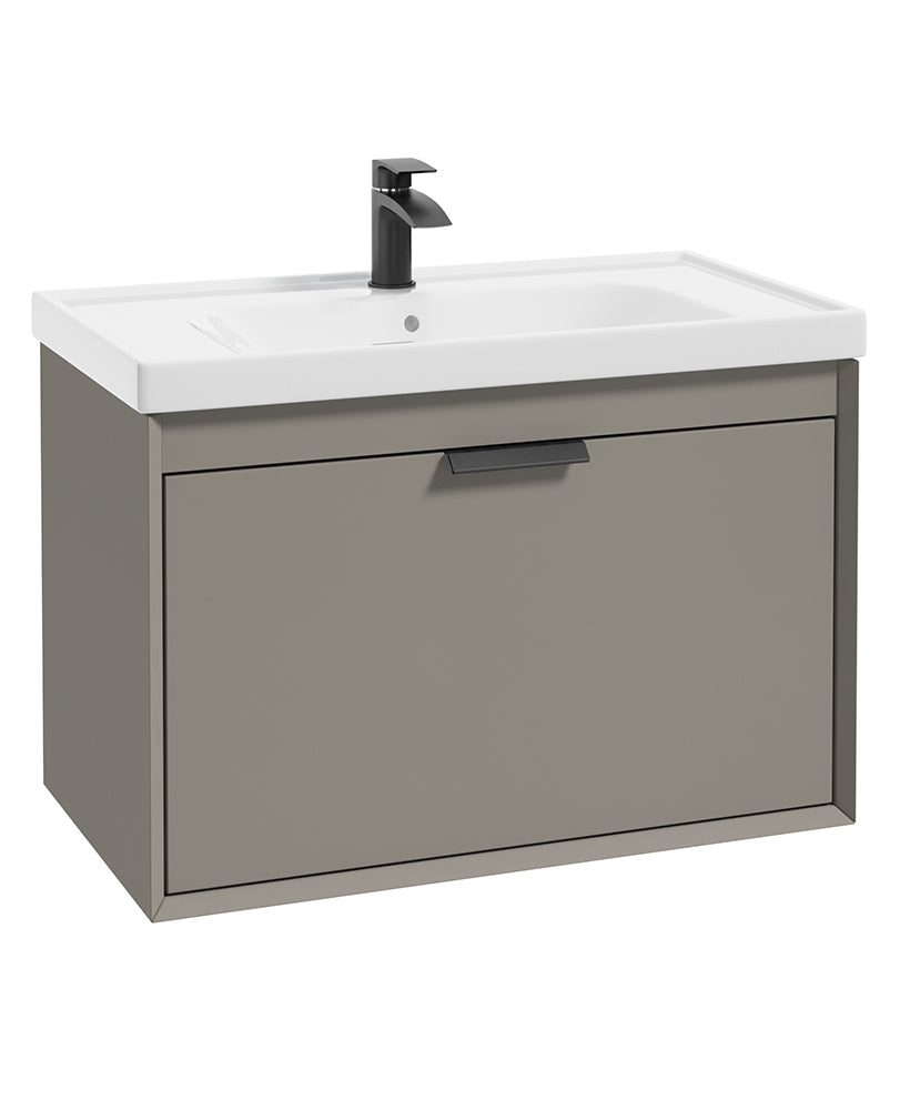 Fjord Midnight Grey Matt  80cm Wall Hung