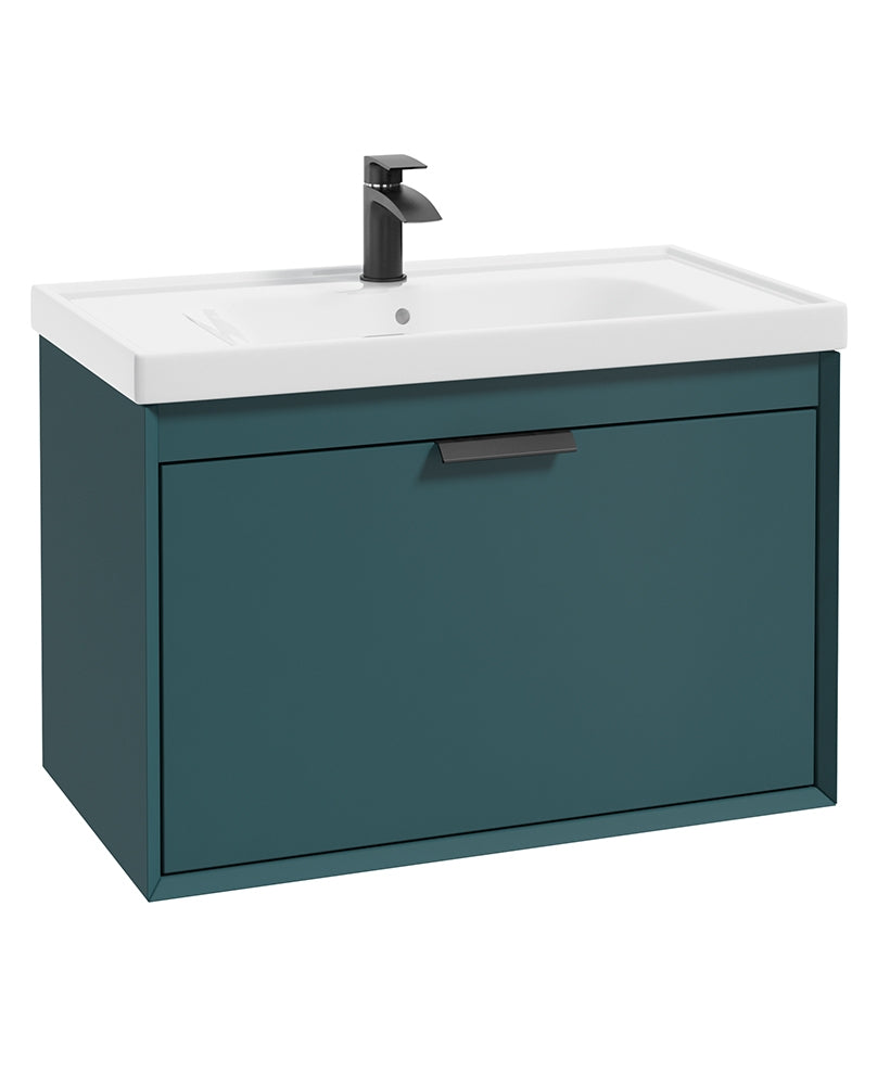 Fjord Ocean Blue Matt  80cm Wall Hung Va