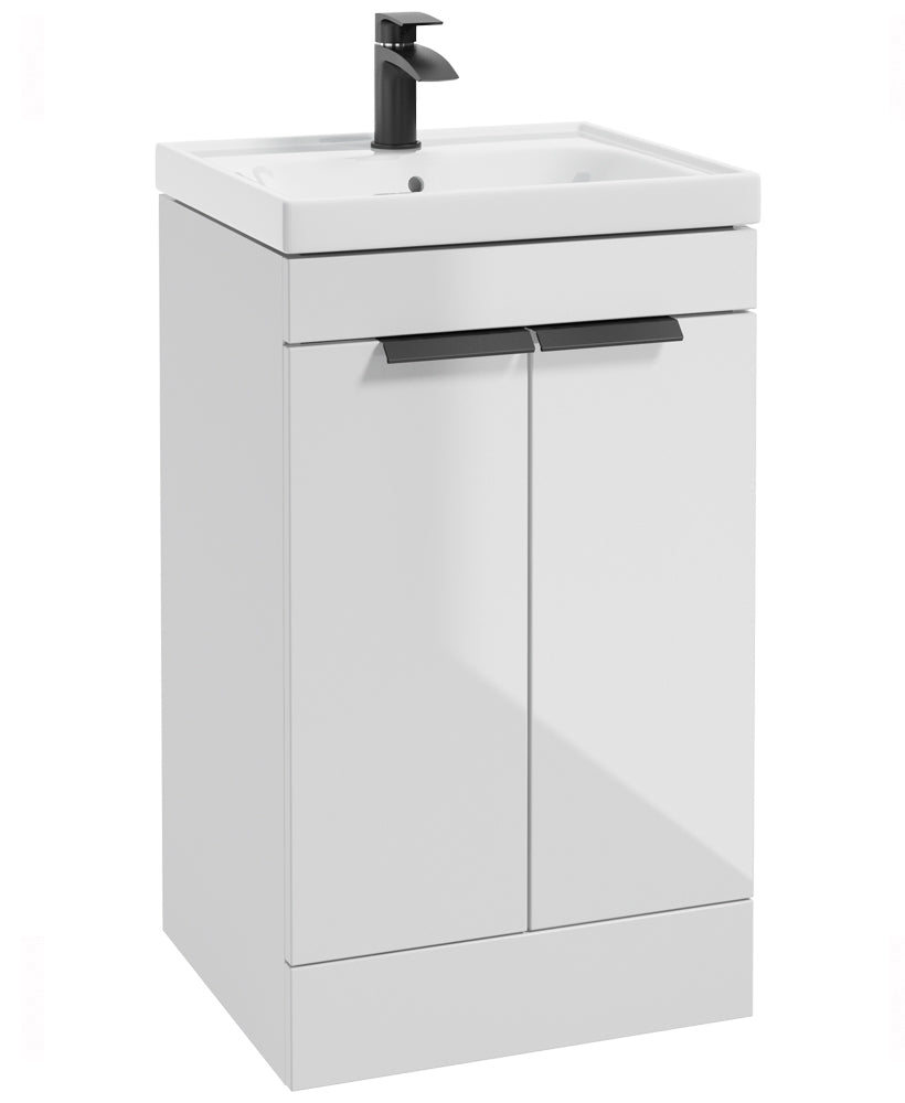 Stockholm Gloss White 50cm 2 Door Floor