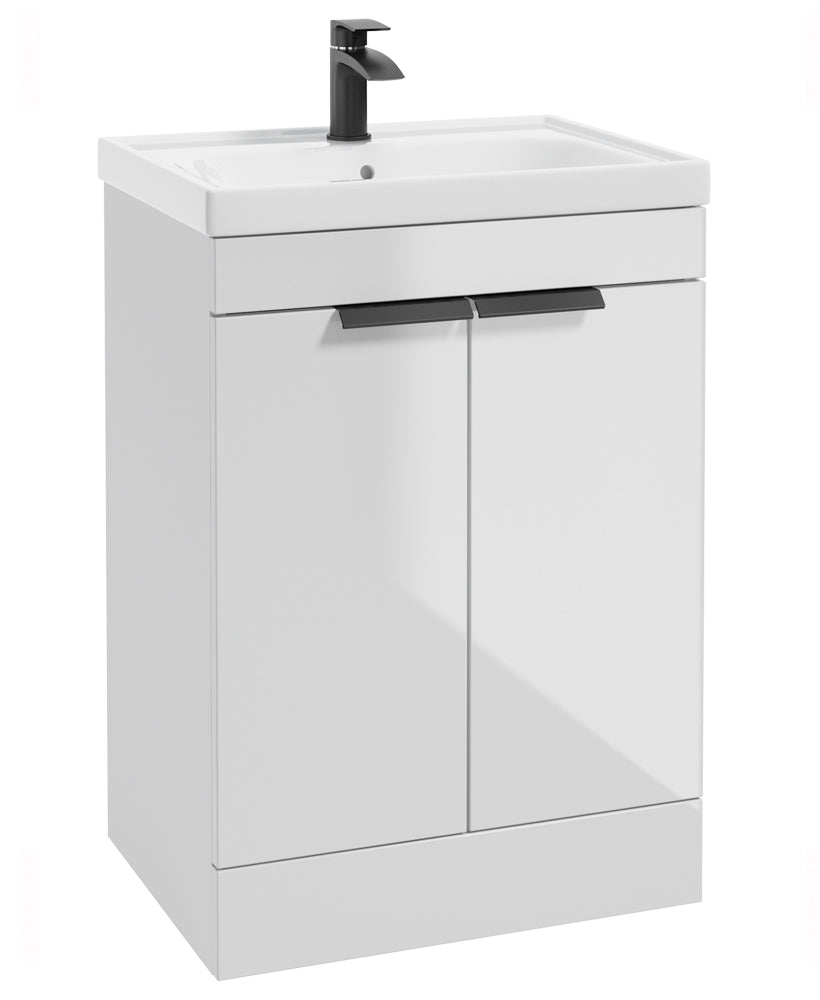 Stockholm Gloss White 60cm 2 Door Floor