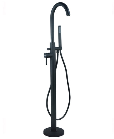 Harrow Black Floor Standing Bath Shower