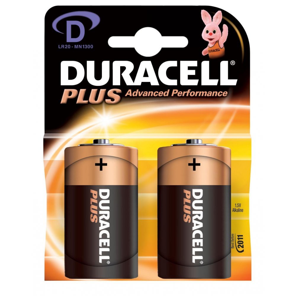 DURACELL BATTERY 2 PACK "D"