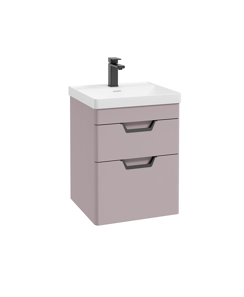 Freya 50cm 2 Drawer Wall Hung Vanity Uni