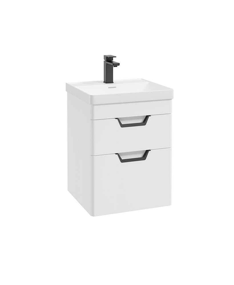 Freya 50cm 2 Drawer Wall Hung Vanity Uni