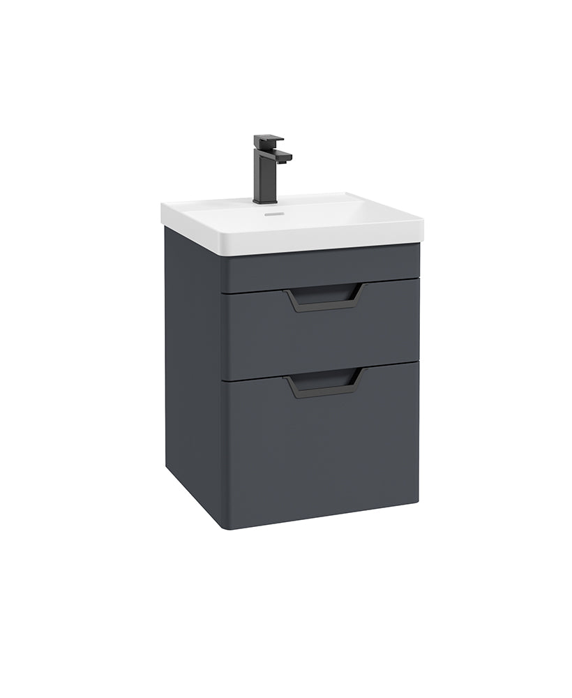 Freya 50cm 2 Drawer Wall Hung Vanity Uni