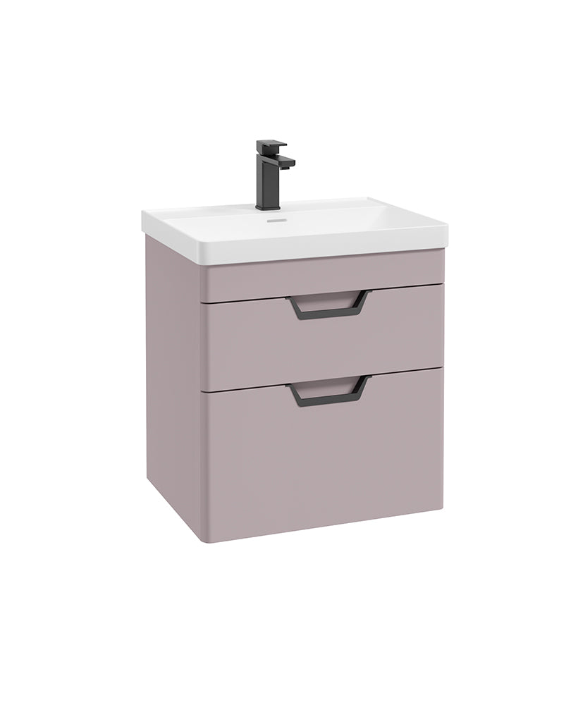 Freya 60cm 2 Drawer Wall Hung Vanity Uni