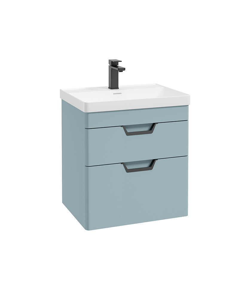 Freya 60cm 2 Drawer Wall Hung Vanity Uni