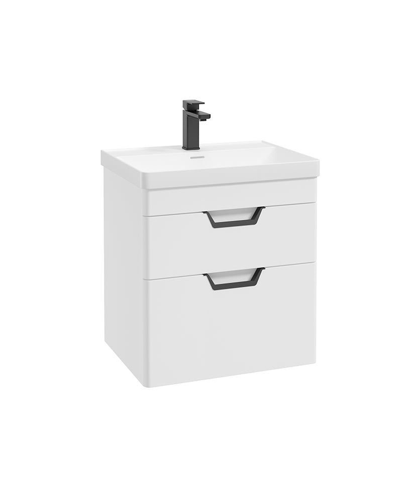 Freya 60cm 2 Drawer Wall Hung Vanity Uni