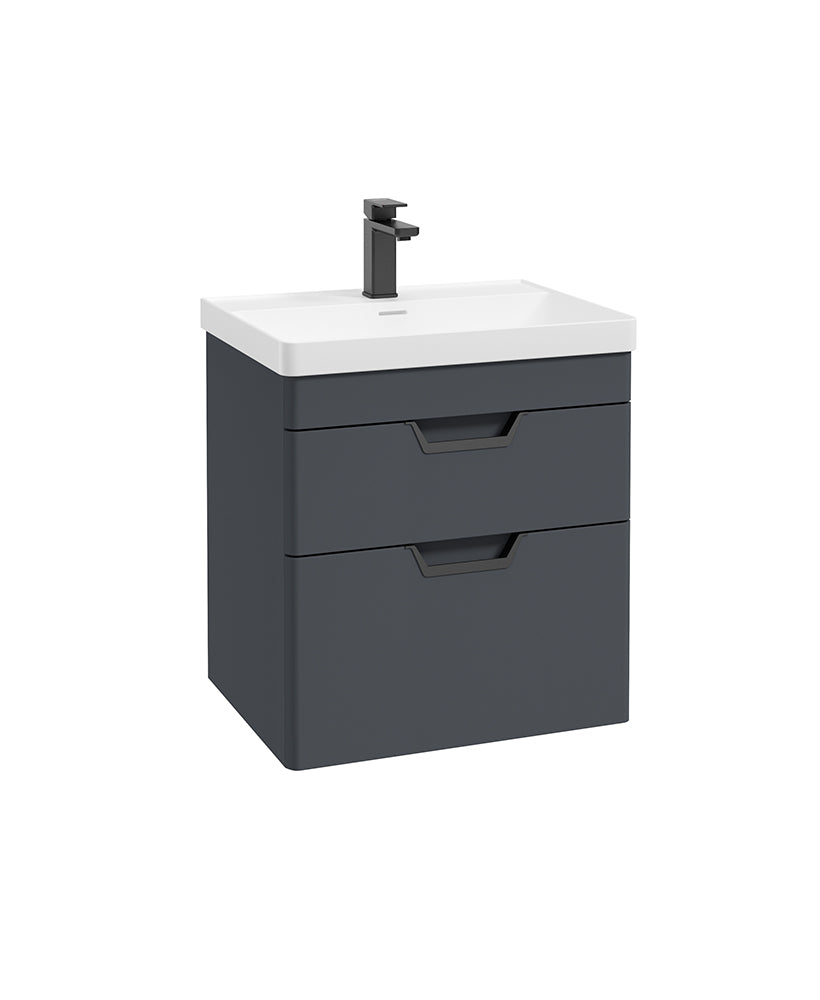 Freya 60cm 2 Drawer Wall Hung Vanity Uni