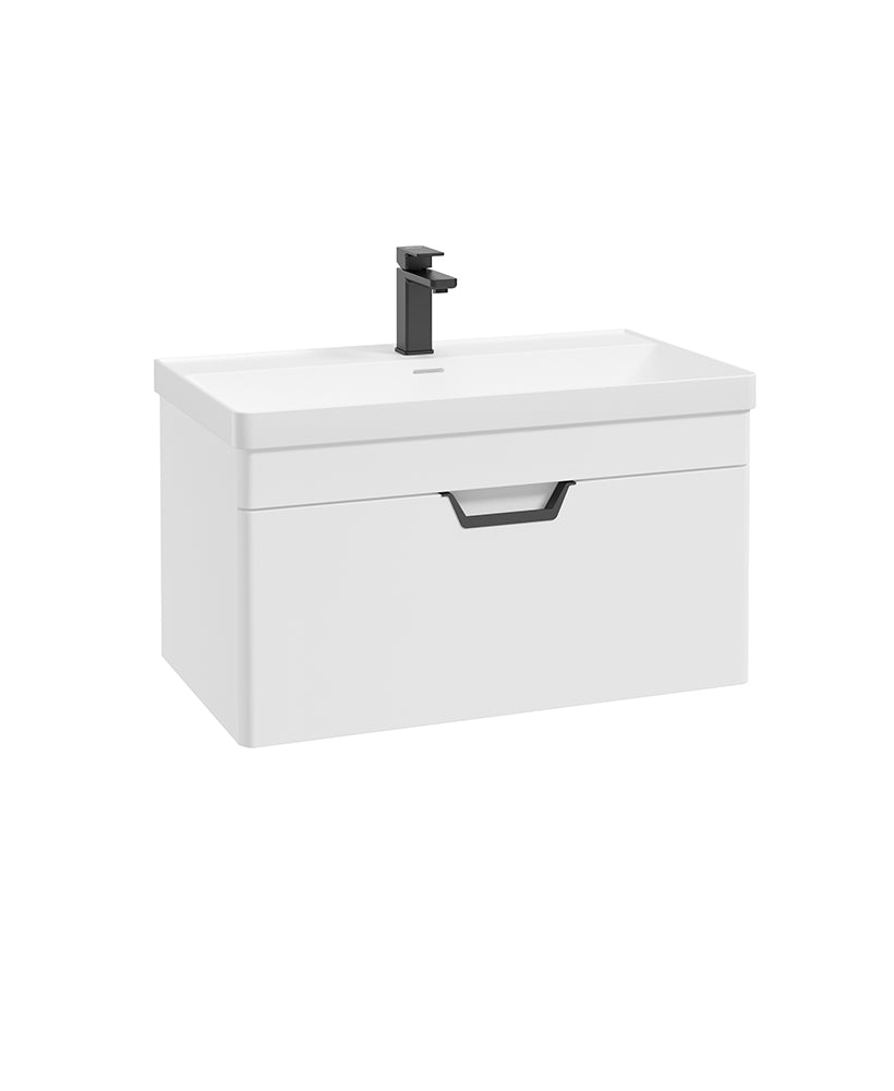 Freya 80cm 1 Drawer Wall Hung Vanity Uni